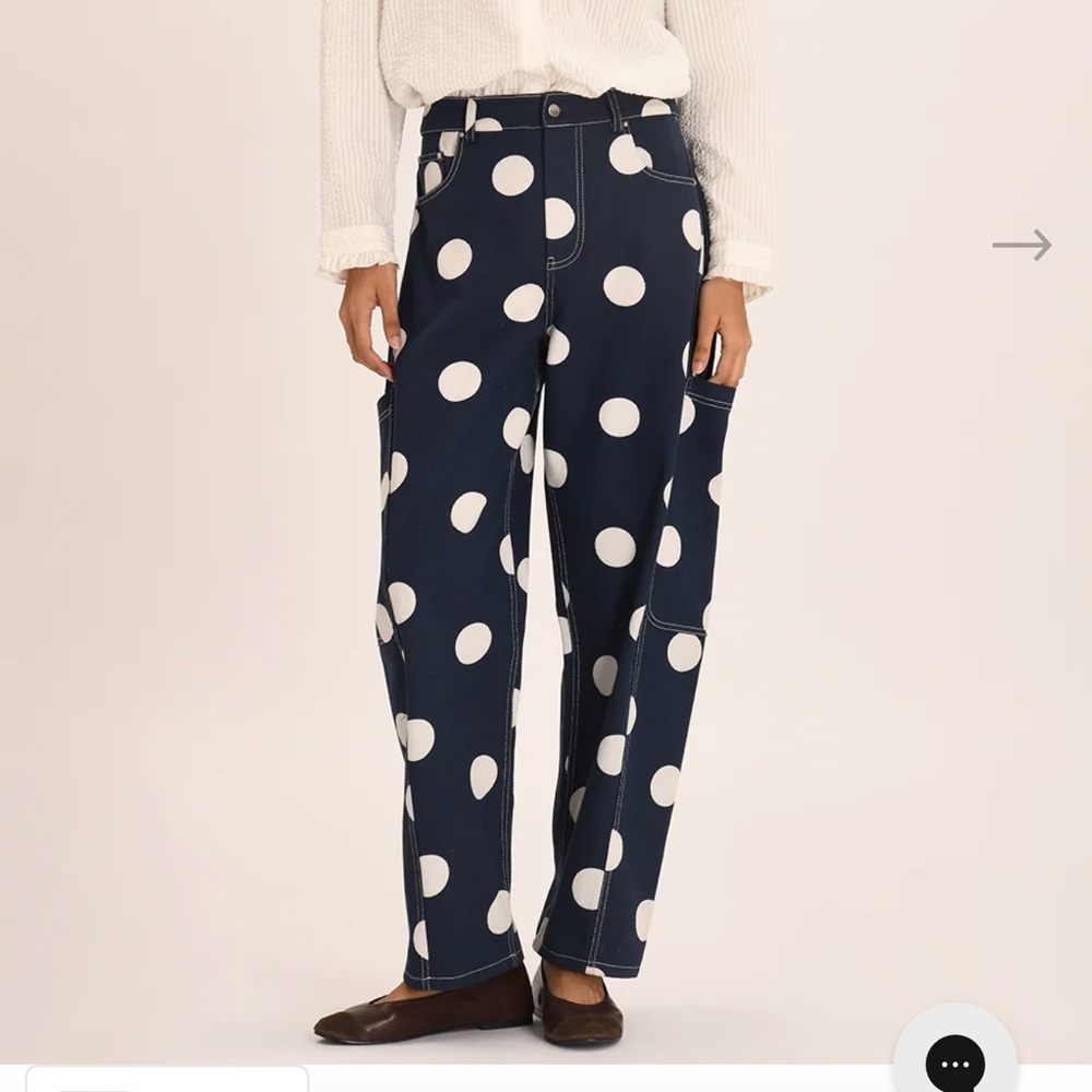 Steele Zelie Pants in Navy Polka Dot